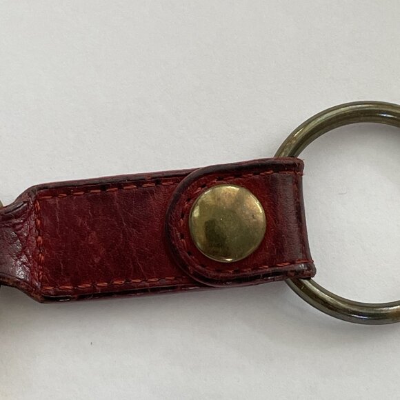 Coach RARE vintage leather Trigger Snap Valet Key Fob RED - Picture 8 of 12